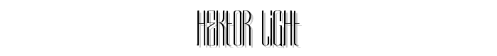 Hektor Light font